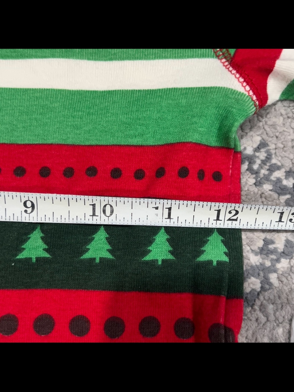 Lazy One Special Delivery Youth onesie flapjack pj holiday tree pattern Med 12 - Picture 5 of 7